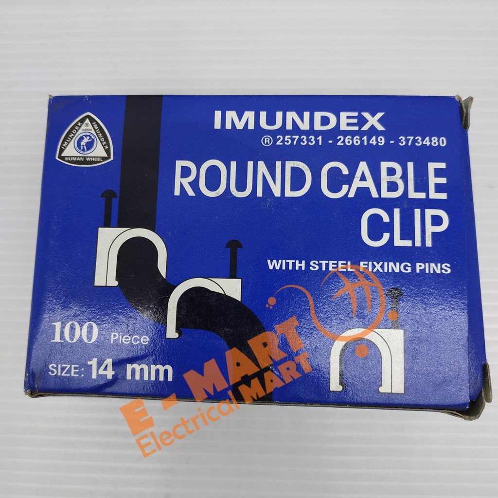 Jual Imundex Klem Kabel Klip Kabel Paku Beton Round Cable Clip Isi Pcs Shopee Indonesia