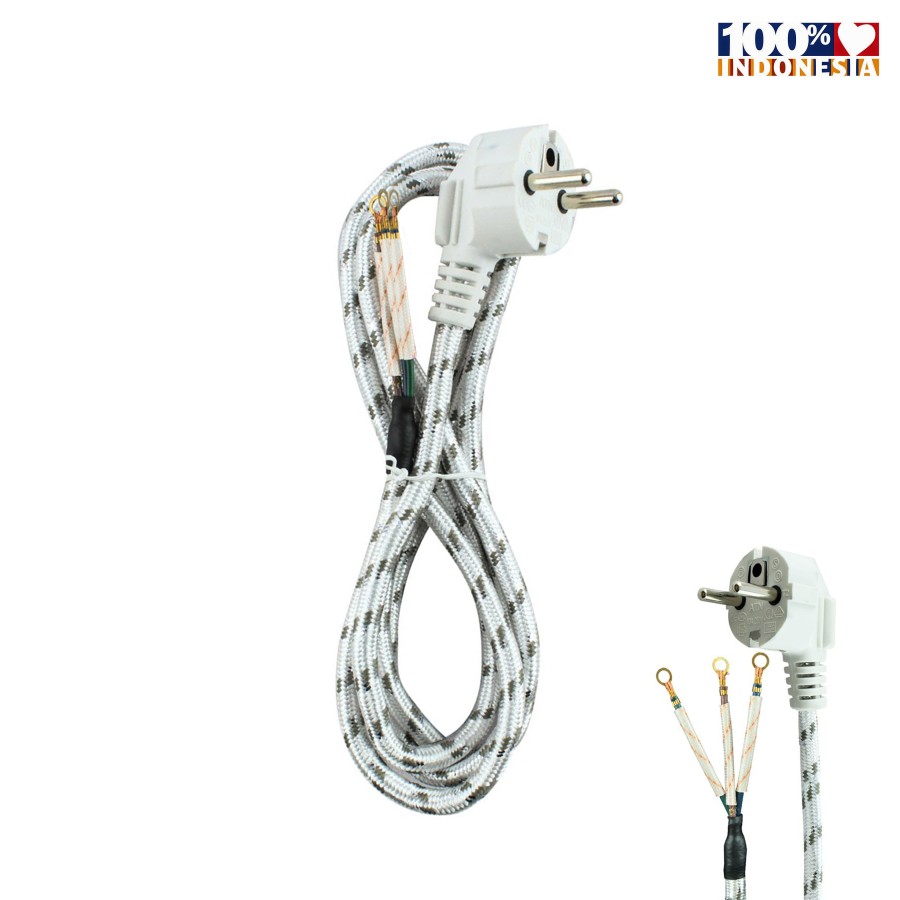 Jual Kabel Setrika / Gosokan Universal Isi 3 Steker L - Panjang 1.7 ...