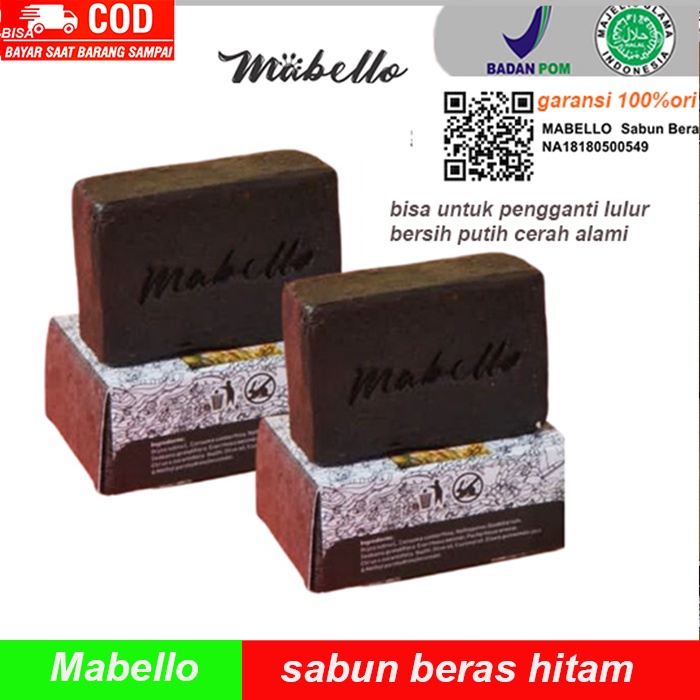 Jual sabun pemutih badan dan wajah sabun beras hitam mabello sabun ...