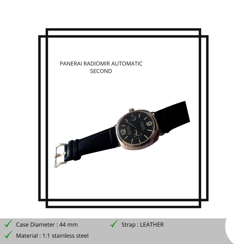 Jual PANERAI RADIOMIR AUTOMATIC SECOND Shopee Indonesia