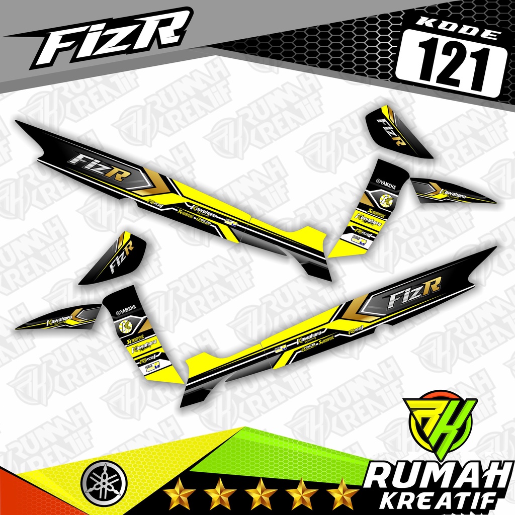 Jual Stiker Striping Variasi motor decal Yamaha Fiz R Custom Istimewa ...