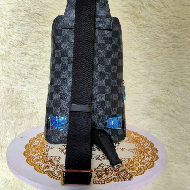 Jual TAS LV AVENUE SLING BAG DAMIER GRAPHITE / TAS LV AVENUE / TAS  SELEMPANG PRIA / TAS PRIA