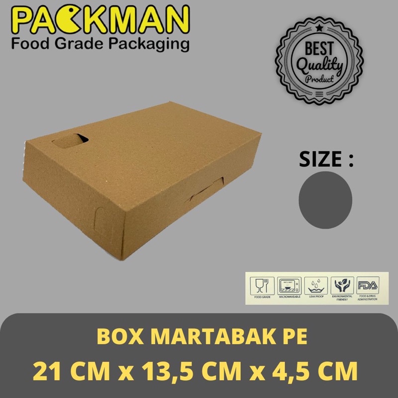 Jual Dus Box Martabak Kotak Martabak Manis Dan Telor Kraft Laminasi