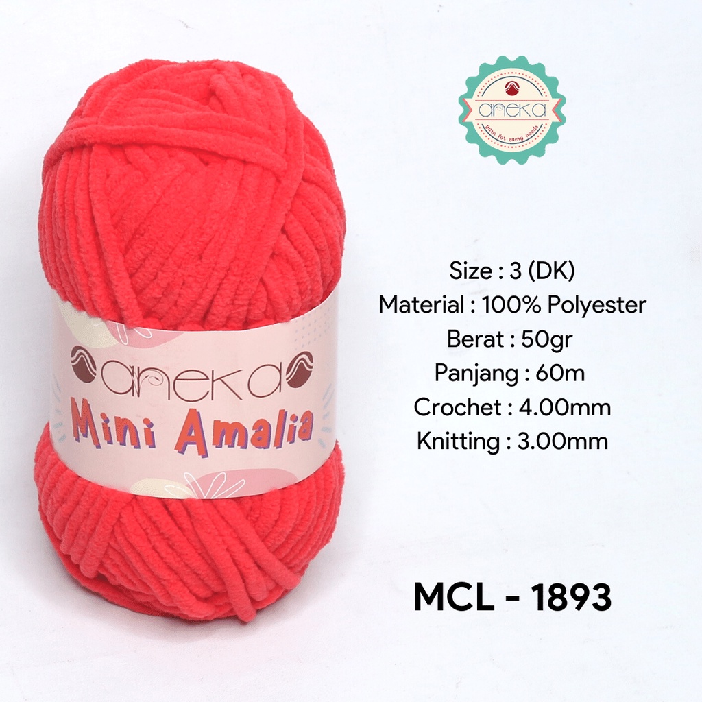 Jual ANEKA - Benang Rajut Mini Amalia / Chenille Yarn - 1893 | Shopee ...