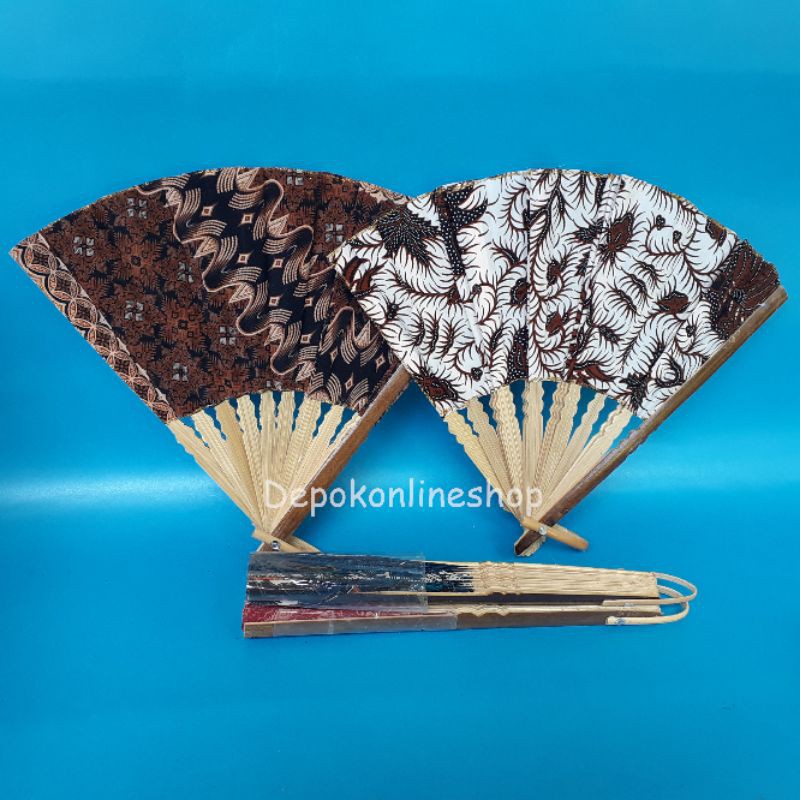 Jual Kipas Tangan Batik Besar Bambu Lipat Jumbo Satuan Eceran Shopee Indonesia 0001