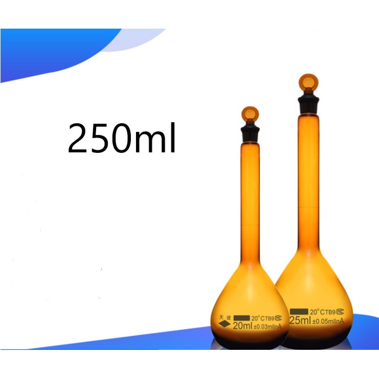 Jual Tianbo Amber Volumetric Flask Labu Volumetri Labu Ukur 250ml Shopee Indonesia 1086