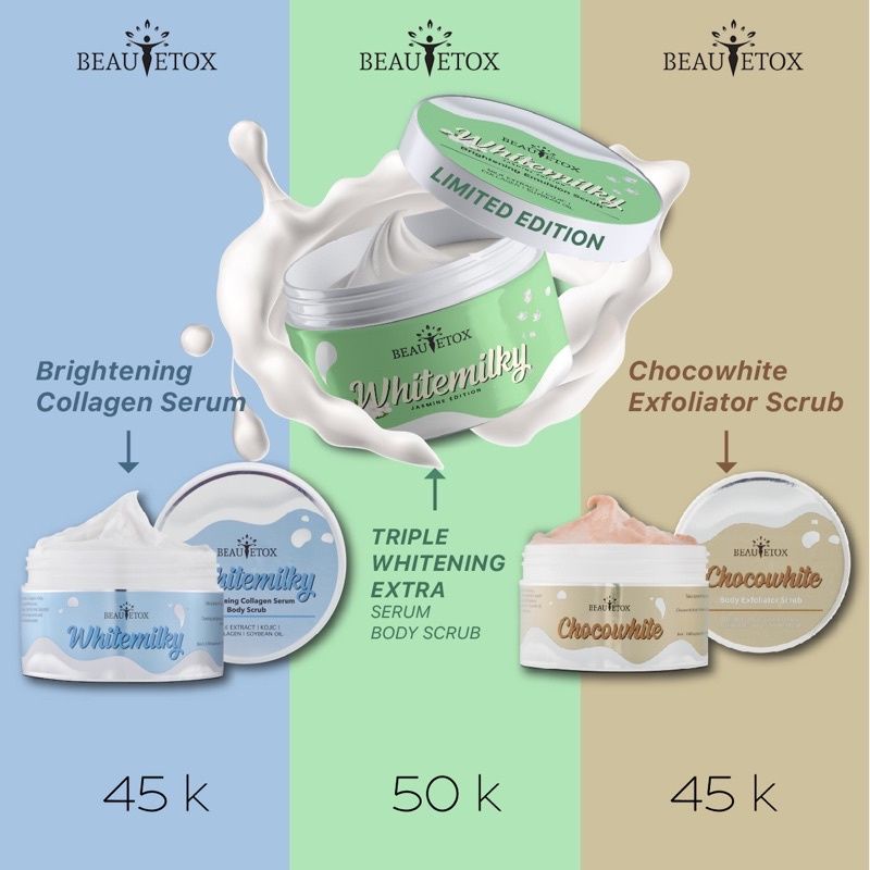 Jual SCRUB BEAUTETOX SCRUB CHOCOWHITE WHITEMILKY JASMINE BODY SCRUB