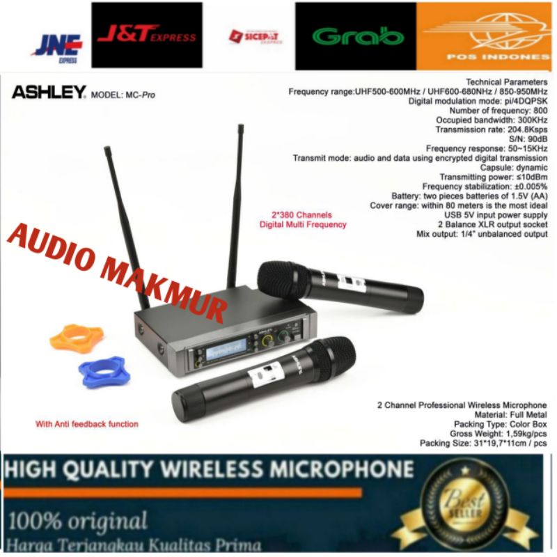 Jual Mic Wireless Ashley Mc Pro Original Ashley Mc Pro Shopee Indonesia