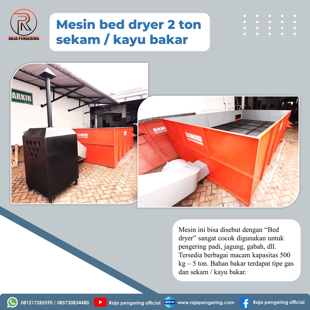 Jual PEMANAS KAYU BAKAR MESIN PENGERING JAGUNG PADI GABAH TIPE BED 