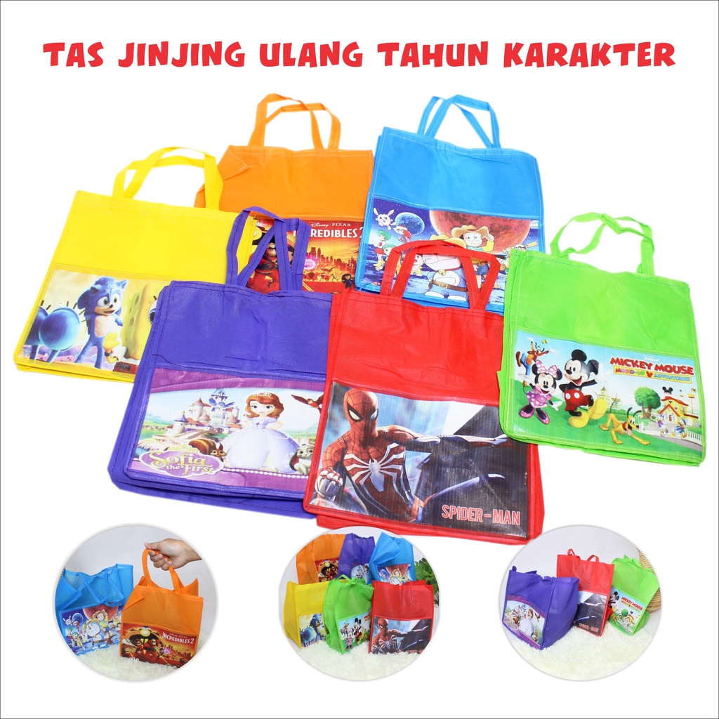 Jual Tas Ulang Tahun Jinjing Sovenir Ulang Tahun Anak Souvenir Kado