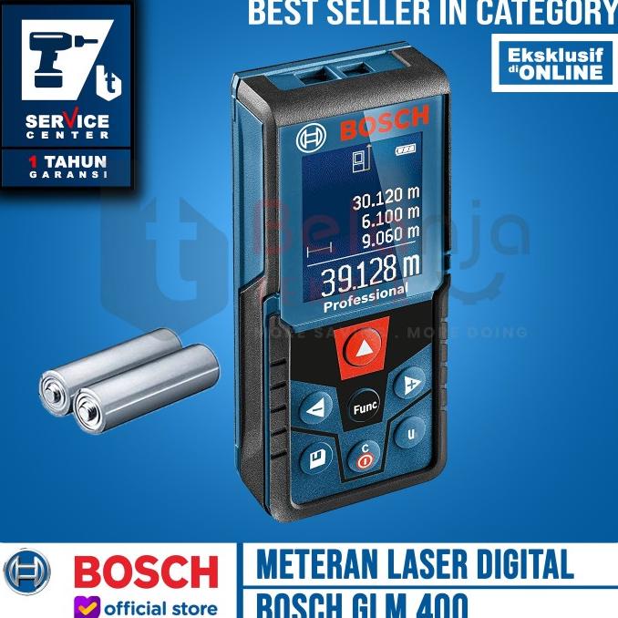 Jual Bosch Rangefinder Laser Digital Glm 400 Meteran Pengukur 40 Meter