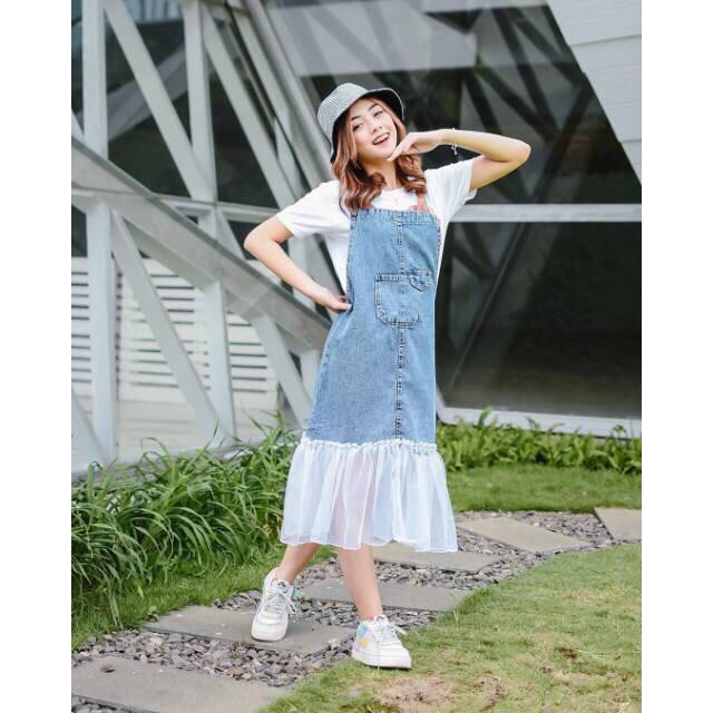 Denim overall outlet tutu dress