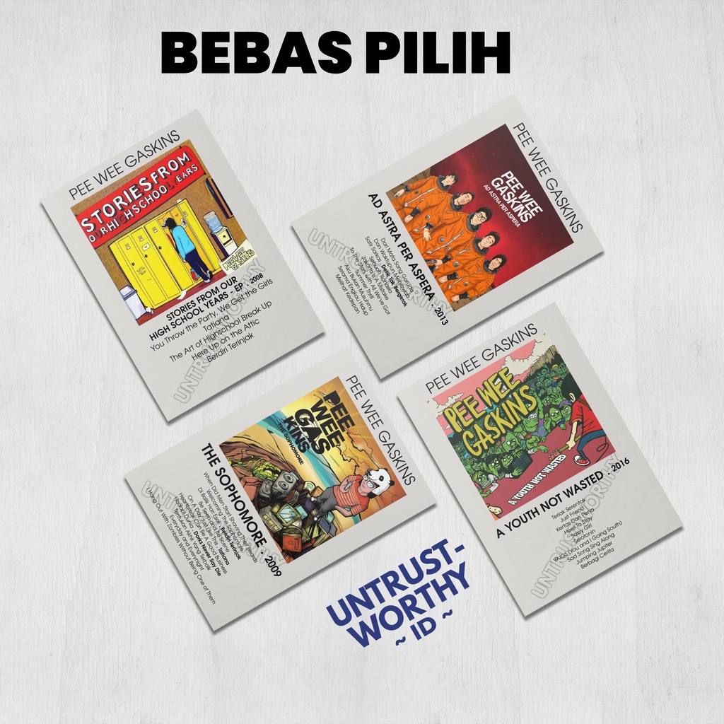 Jual Poster Pee Wee Gaskins Album dan EP Ukuran A5 (4-7pcs) | Shopee ...