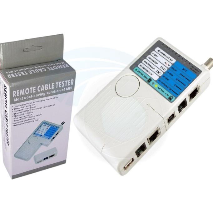 Jual Remote Cable Tester 4In1 ( Rj-45, Rj-11, Usb & Bnc ) | Shopee ...