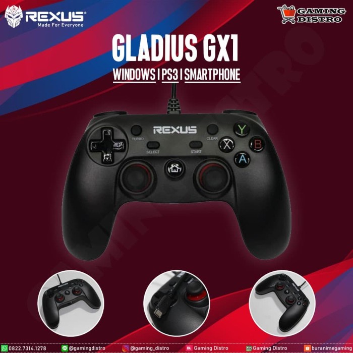 Jual Gamepad Rexus Gladius GX1 - Stick Rexus Gladius GX1 Console ...