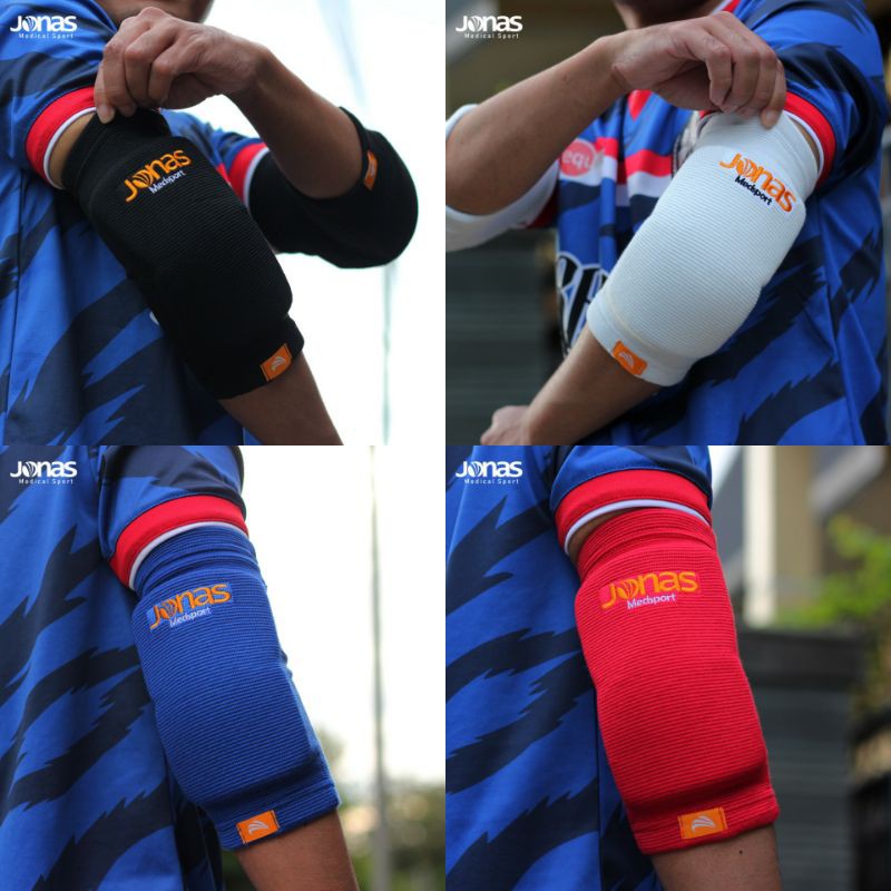 Jual Elbow pad elbowpad Futsal Jonas Neo putih hitam Pelindung siku