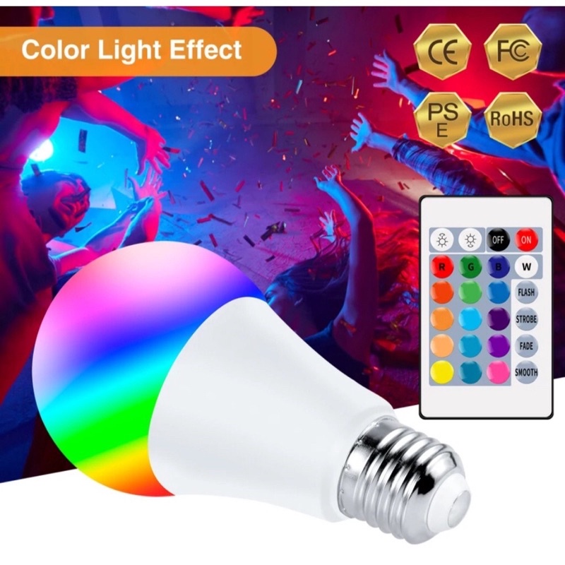 Jual LAMPU LED RGB WARNA BISA DI ATUR PAKE REMOTE | Shopee Indonesia
