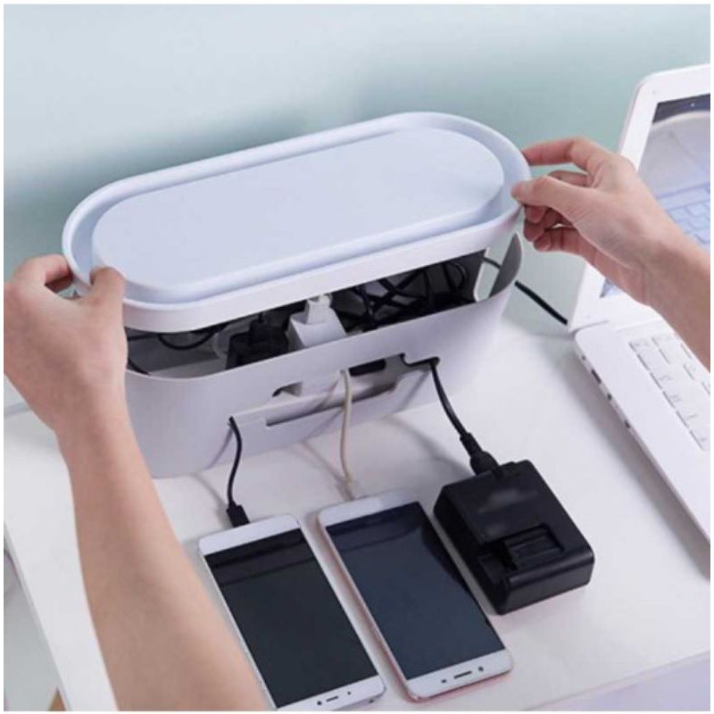Jual Storage Cable Management Box Kotak Organizer Tempat Kabel Charger