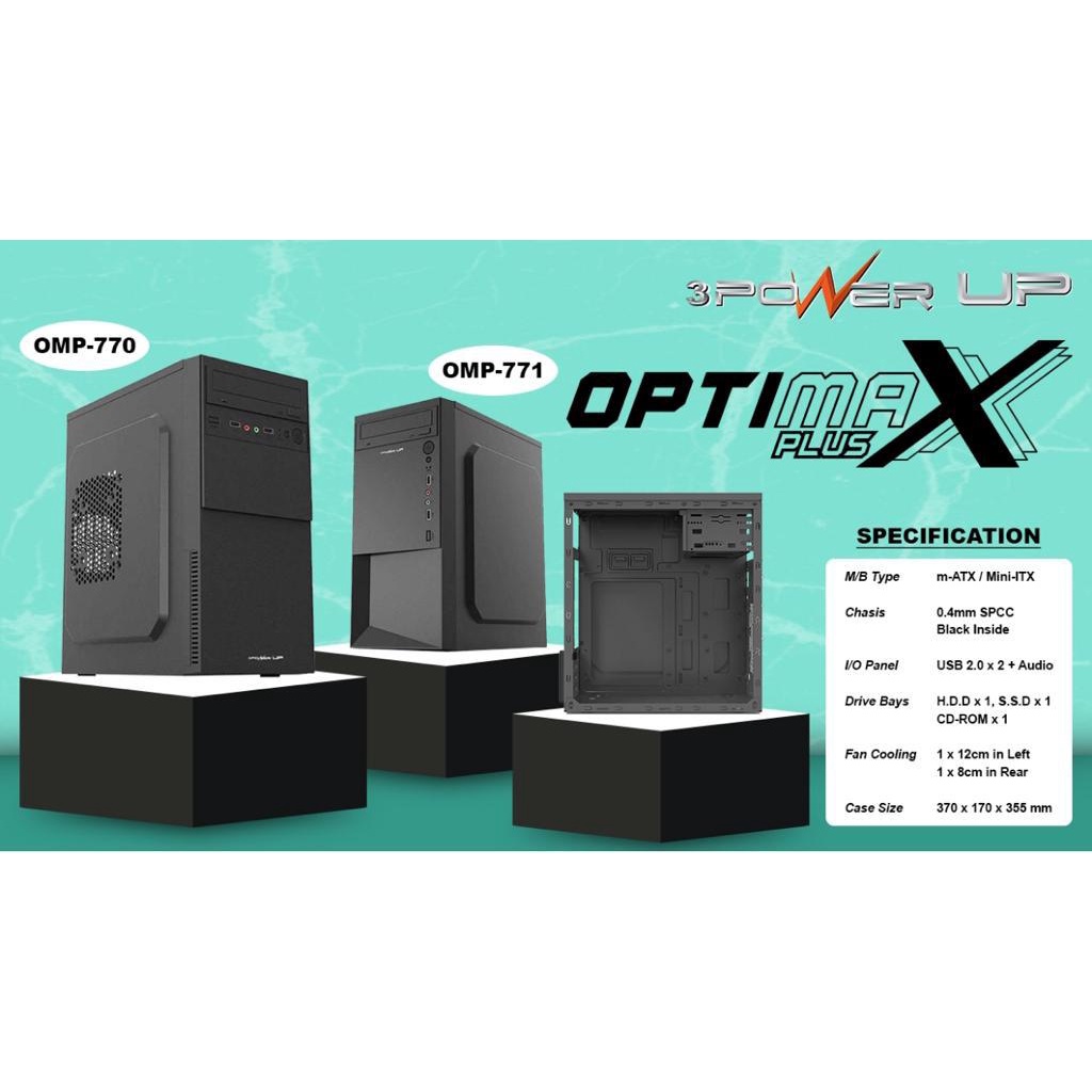 Jual Casing PowerUp Optimax Series plus PSU 500watt | Shopee Indonesia