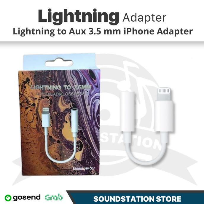 Jual LIGHTNING TO 3.5MM IPHONE ADAPTOR HEADPHONE DIGITAL AND LOSSLESS 2605 Shopee Indonesia