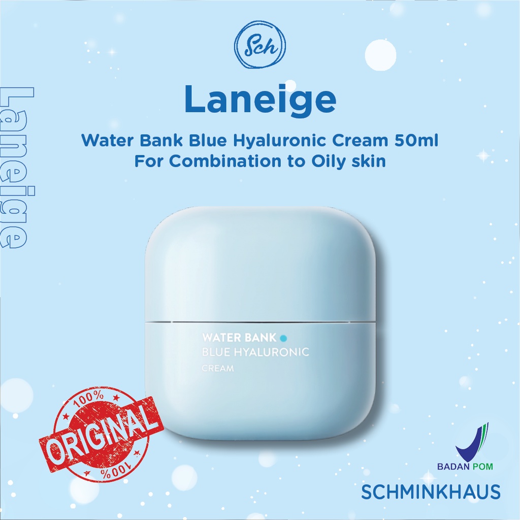 LANEIGE Water Bank Hyaluron Blue Feuchtigkeitscreme – 20 Ml, Intensiv Feuchtigkeitsspendend