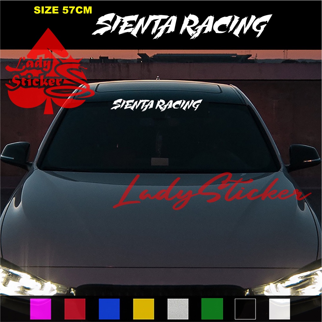 Jual Stiker Kaca Sienta Sticker Windshield Mobil Toyota Sienta Racing