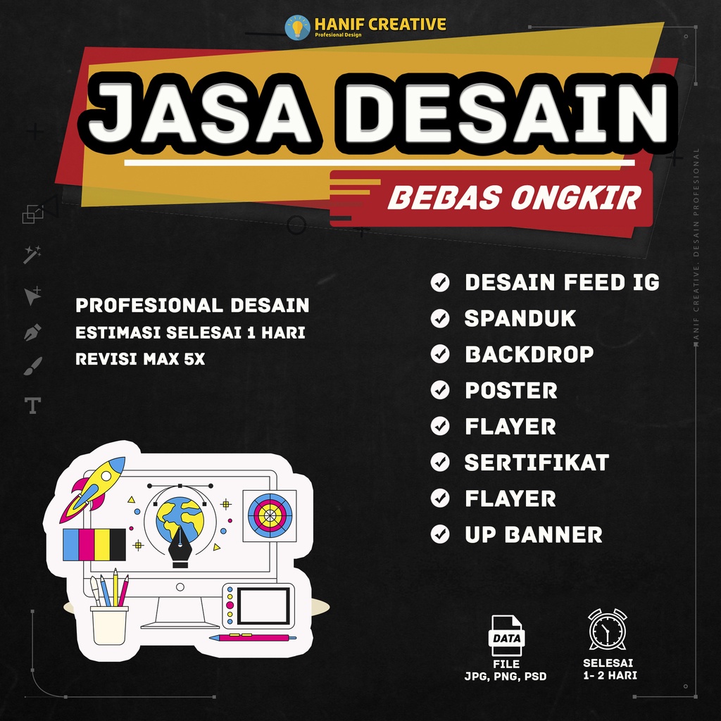 Jual Jasa Desain Premium Bergaransi Logo Brosur Banner Pamflet Daftar Menu 9289