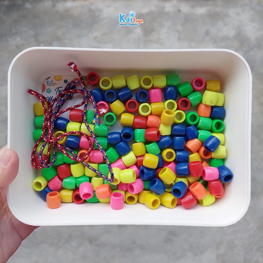 Jual Manik Bulat 1 cm 75 gram sekitar 150 pcs Free Tali / Manik Lonjong ...