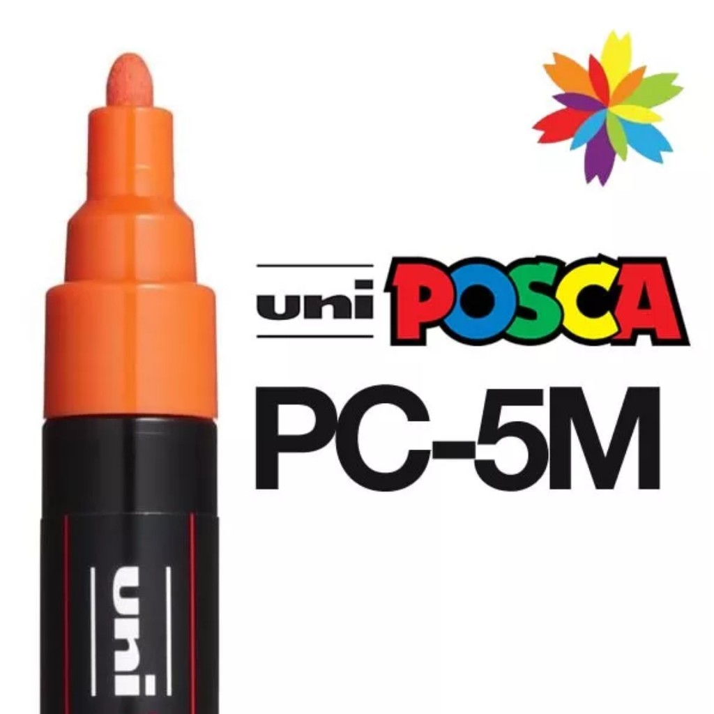 Uni Posca PC-5M Brushmarker Set 8 Stuks