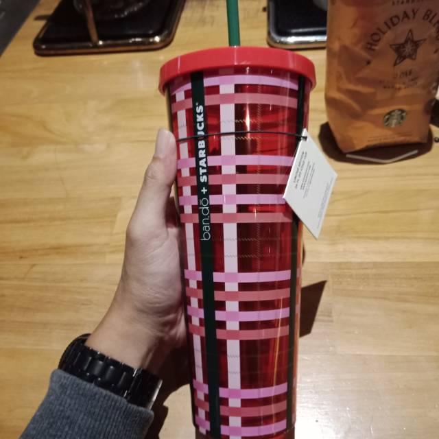 Jual Starbucks Tumbler Cold Cup Trenta + Bando | Shopee Indonesia