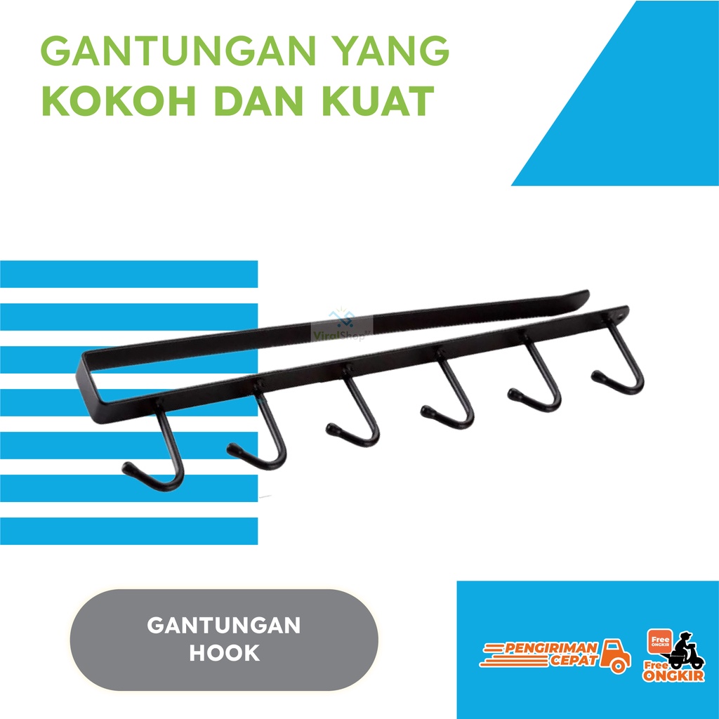 Jual Gantungan Hook Bawah Meja Gantungan Lemari Dapur Under Hook Serbaguna Shopee Indonesia