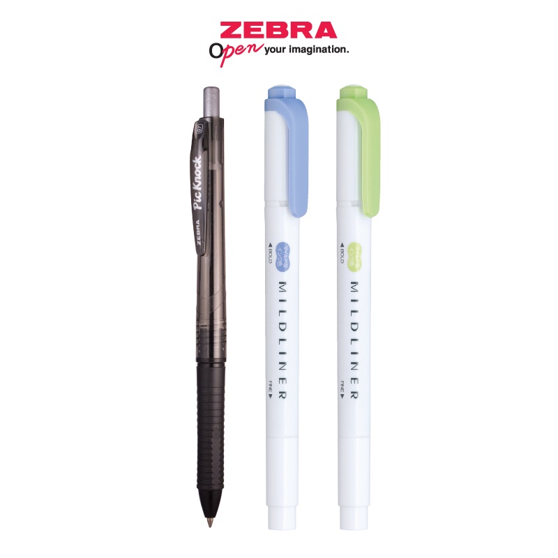 Jual ZEBRA Twin Package Mildliner Highlighter Green and Dark Blue Color