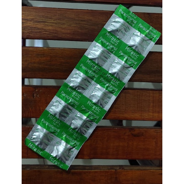 Jual Mirasic Paracetamol 500 Mg Kaplet (Strip) / Demam / Sakit Kepala