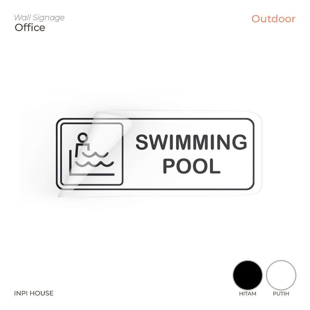 Jual swimming pool sticker - stiker dinding - penanda area kolam renang ...