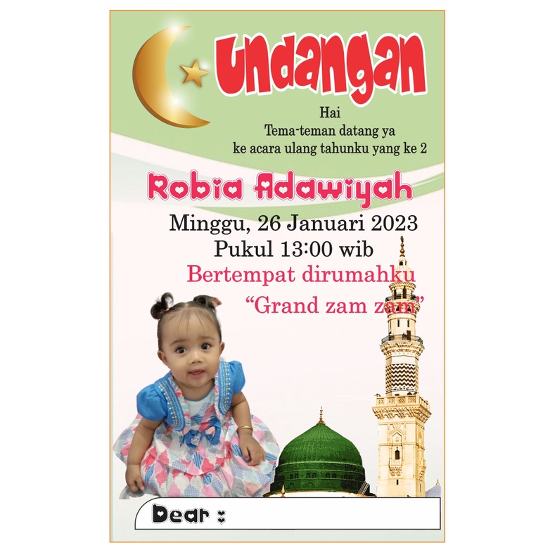 Jual Undangan Ulang tahun anak ( CUSTOM ) | Shopee Indonesia