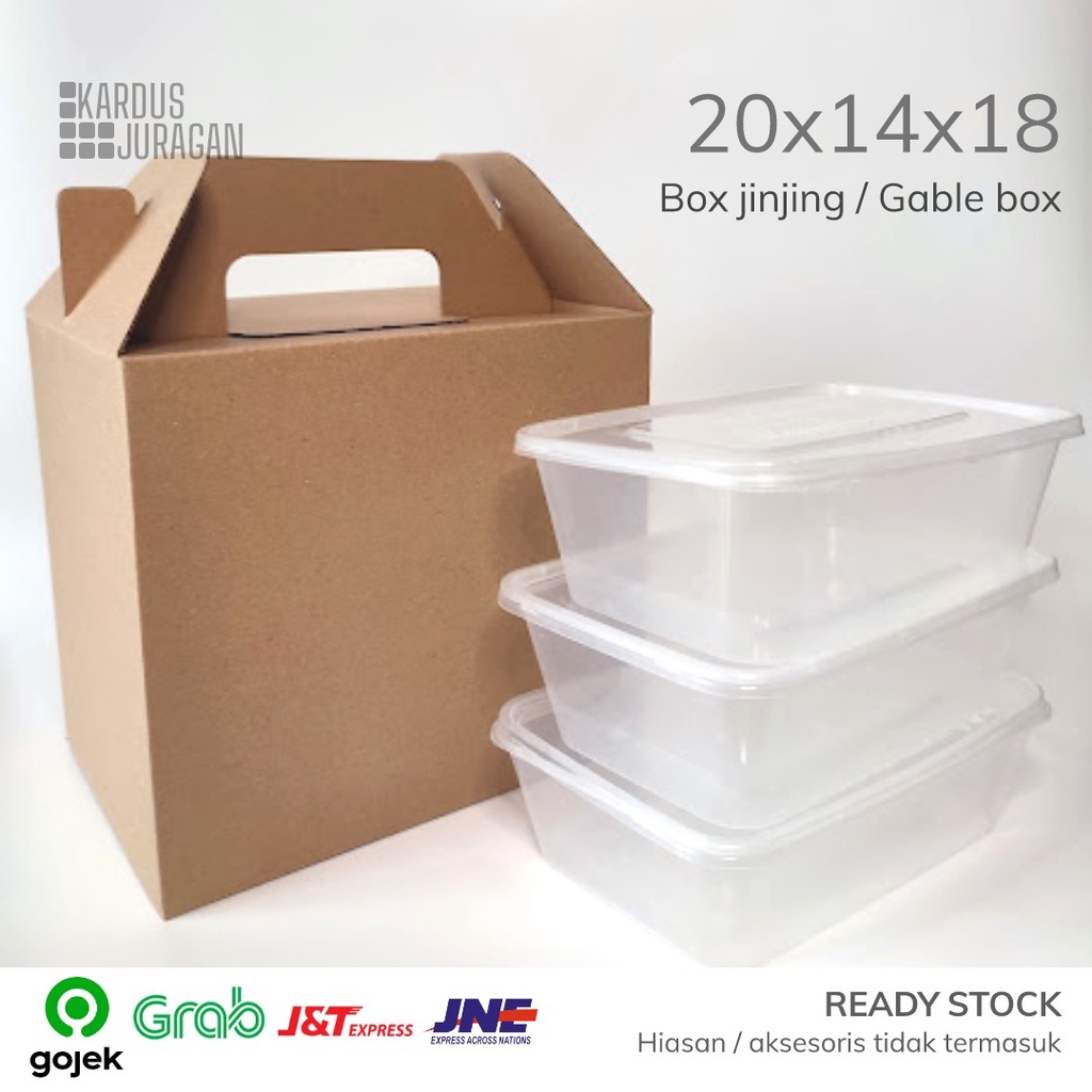 Jual Box Jinjing 20 x 14 x 18 cm Kardus Tenteng Dus Parcel Gable Box ...