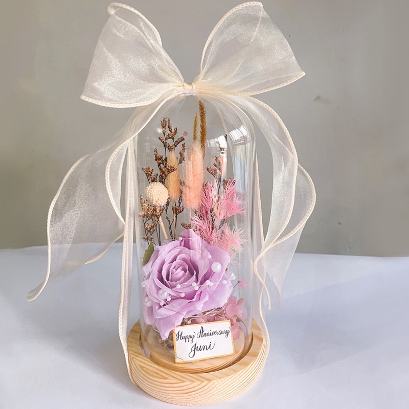 Jual Flower Dome Medan / Bunga Kering / Hadiah Wisuda / Hadiah ulang ...