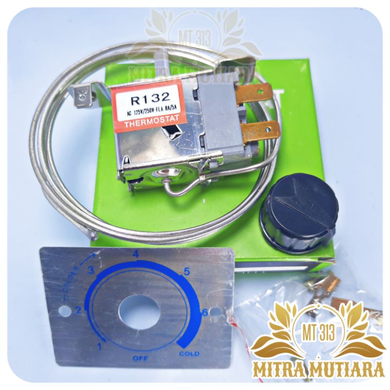 Jual R132 Thermostat Kulkas | Pengatur Suhu Freezer | Knop Putar Tanpa ...