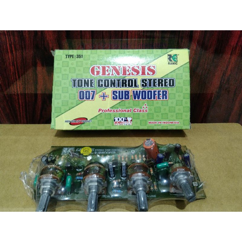 Jual KIT TONE CONTROL STEREO SUBWOOFER GENESIS 007 DC 12 VOLT RANIC 351 ...