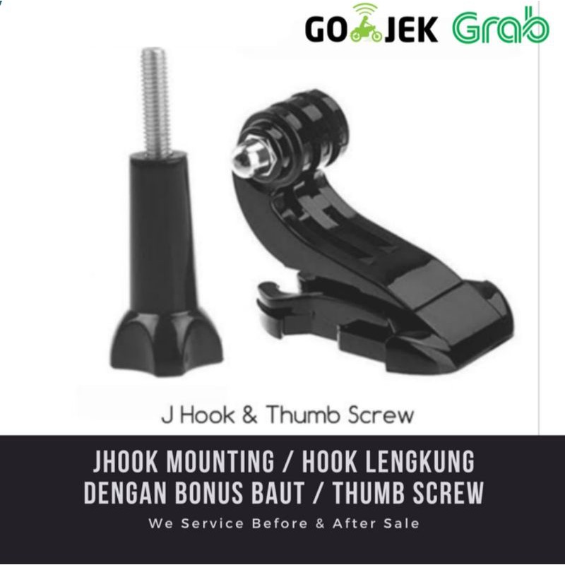Jhook Mounting Buckle Mount With Thumb Screw J Hook Baut Tangan For Action  Camera Gopro Xiaomi Yi