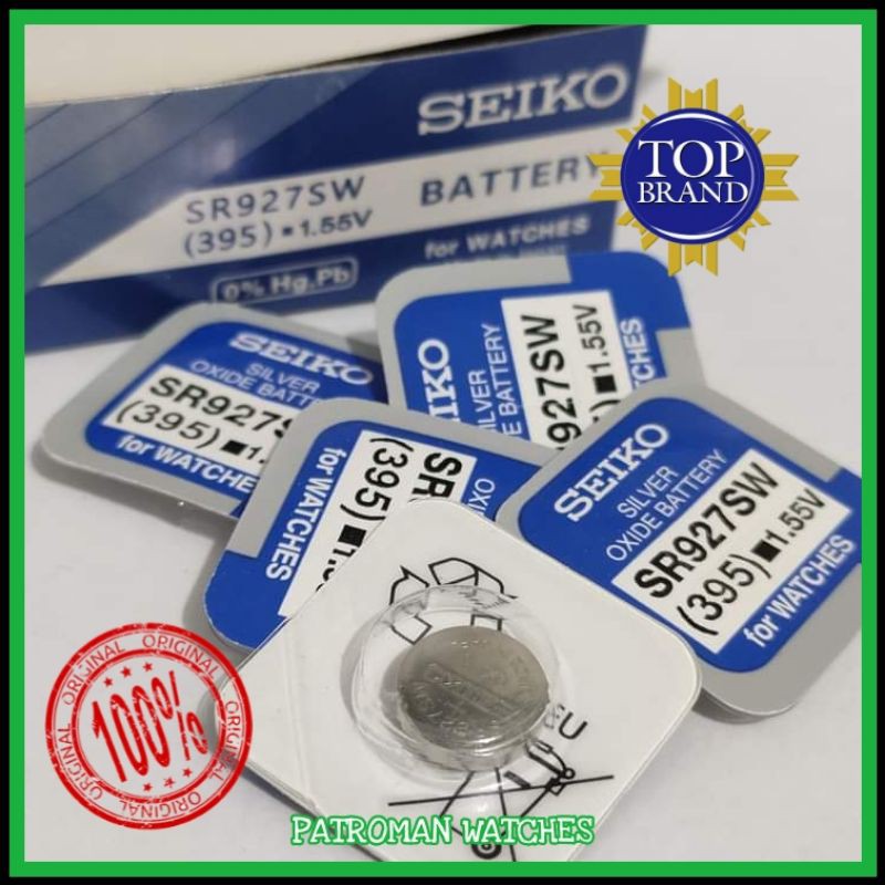 Jual BATERAI BATTERY BATREY SEIKO 395 SR927SW SR 927 SW SINGLE PACK JAPAN ORIGINAL Shopee