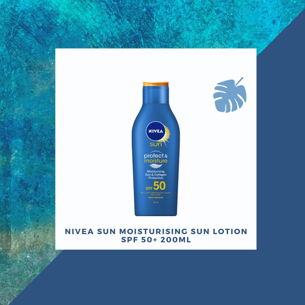 Jual NIVEA Sun Protect & Moisture Lotion SPF 50 - 200 Ml | Shopee Indonesia