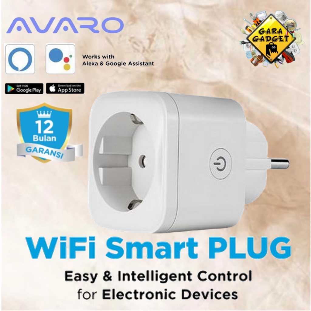 Jual AVARO Smart PLUG IoT Smart Home Socket WiFi Wireless Colokan ...