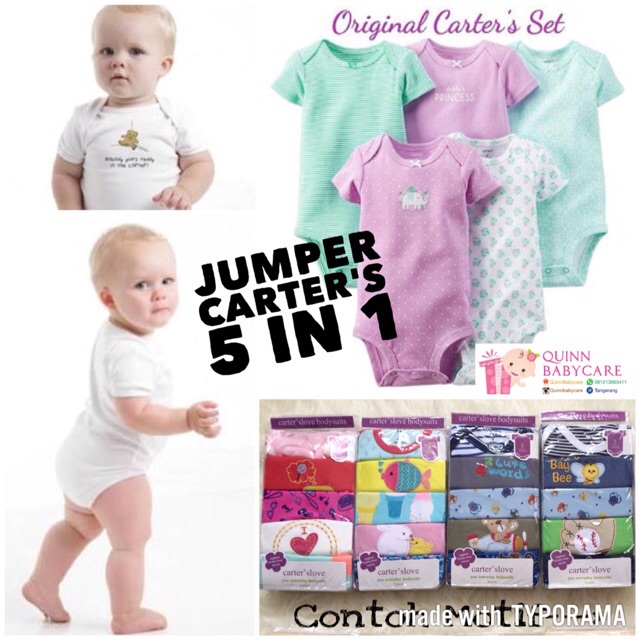 Jual Jumper bayi Carter 5 in 1 Romper baby Shopee Indonesia