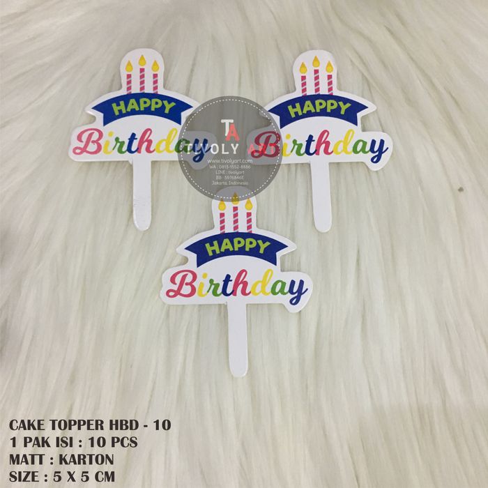 Jual Cake Topper HBD 10 / Topper Cake HBD 10 Termurah | Shopee Indonesia