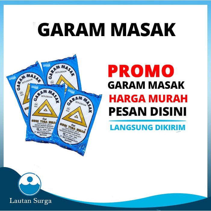 Jual Garam Gram Garam Halus Garem Dapur Uyah Original Masak