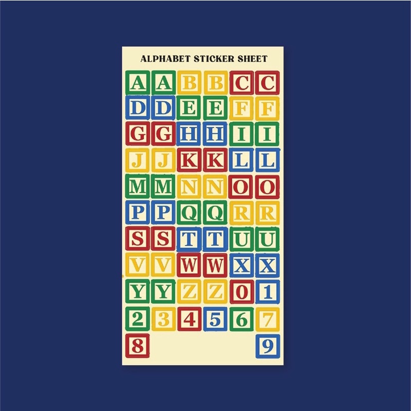 Jual Alphabet Blocks Sticker Sheet | Shopee Indonesia