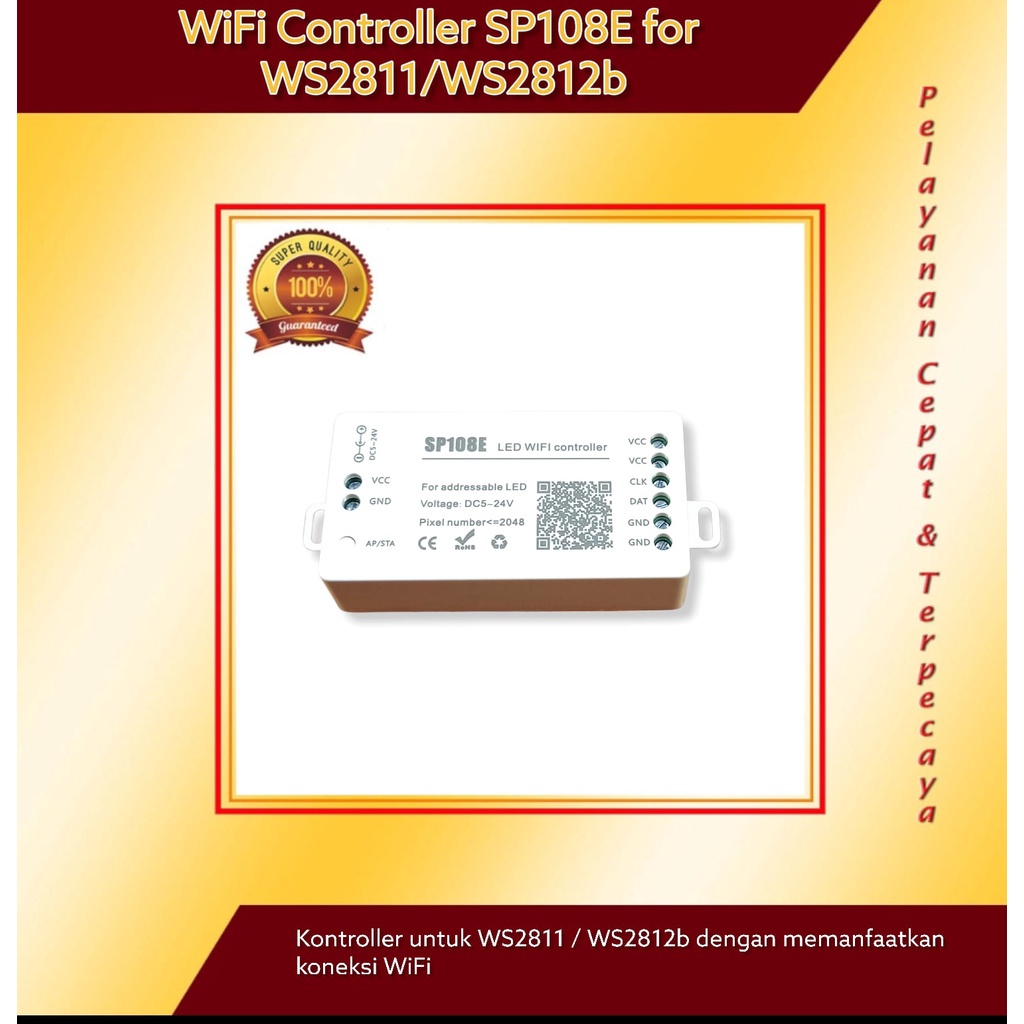 Jual SP108E WIFI Magic Controller DC5-24V 2048 Pixels for WS2811 ...
