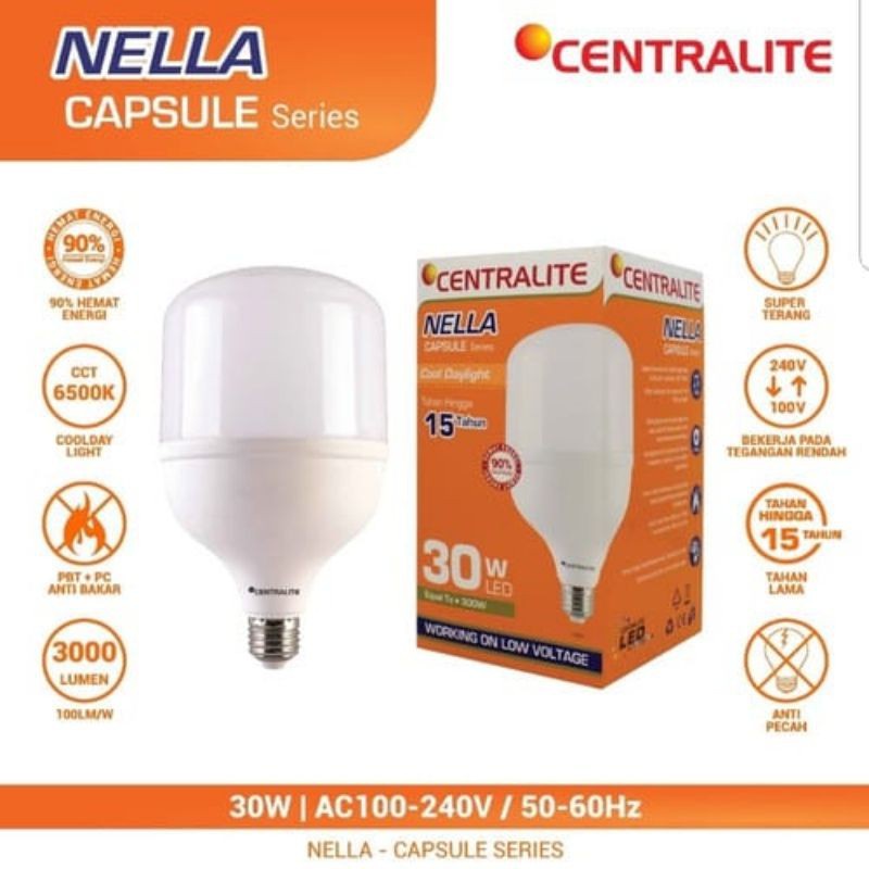 Jual CENTRALITE LED CAPSULE Nella 30W - cahaya putih (Grosir) | Shopee ...