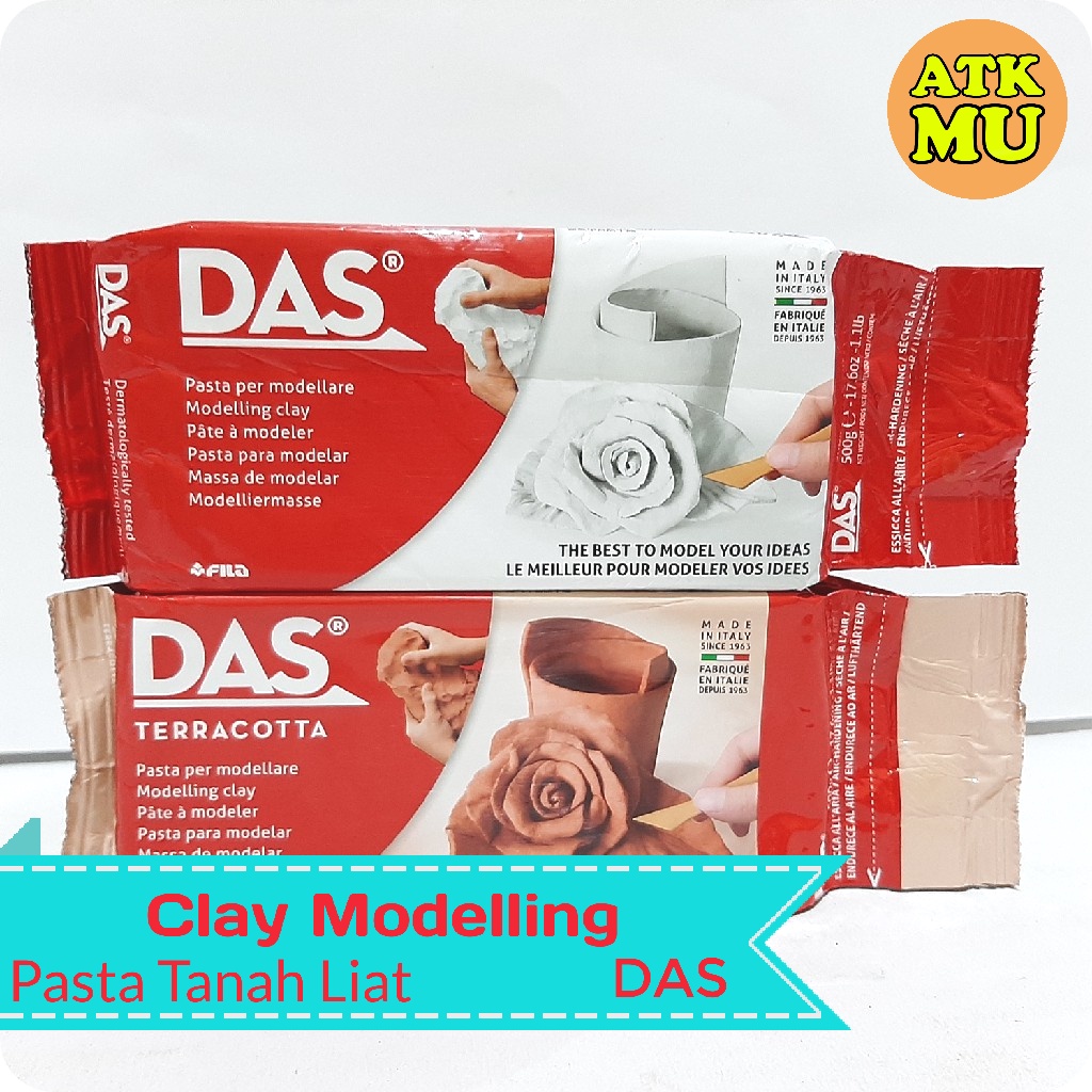 DAS Italy WHITE Modeling CLAY Air Hardening 500gr 1.1lb Supple Dermato  tested